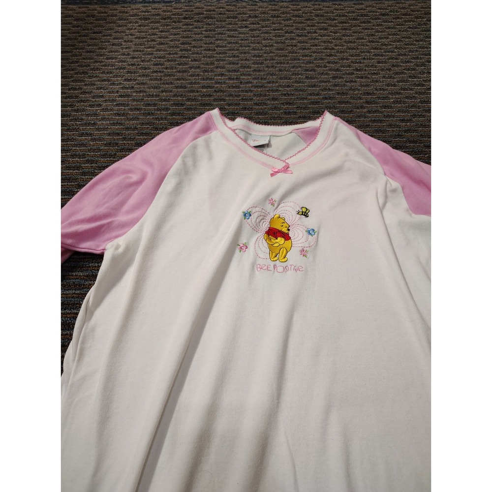 Vintage Disney Winnie the Pooh Gown Women's Sz Large Long Sleeve Bee Positive - Picture 3 of 6